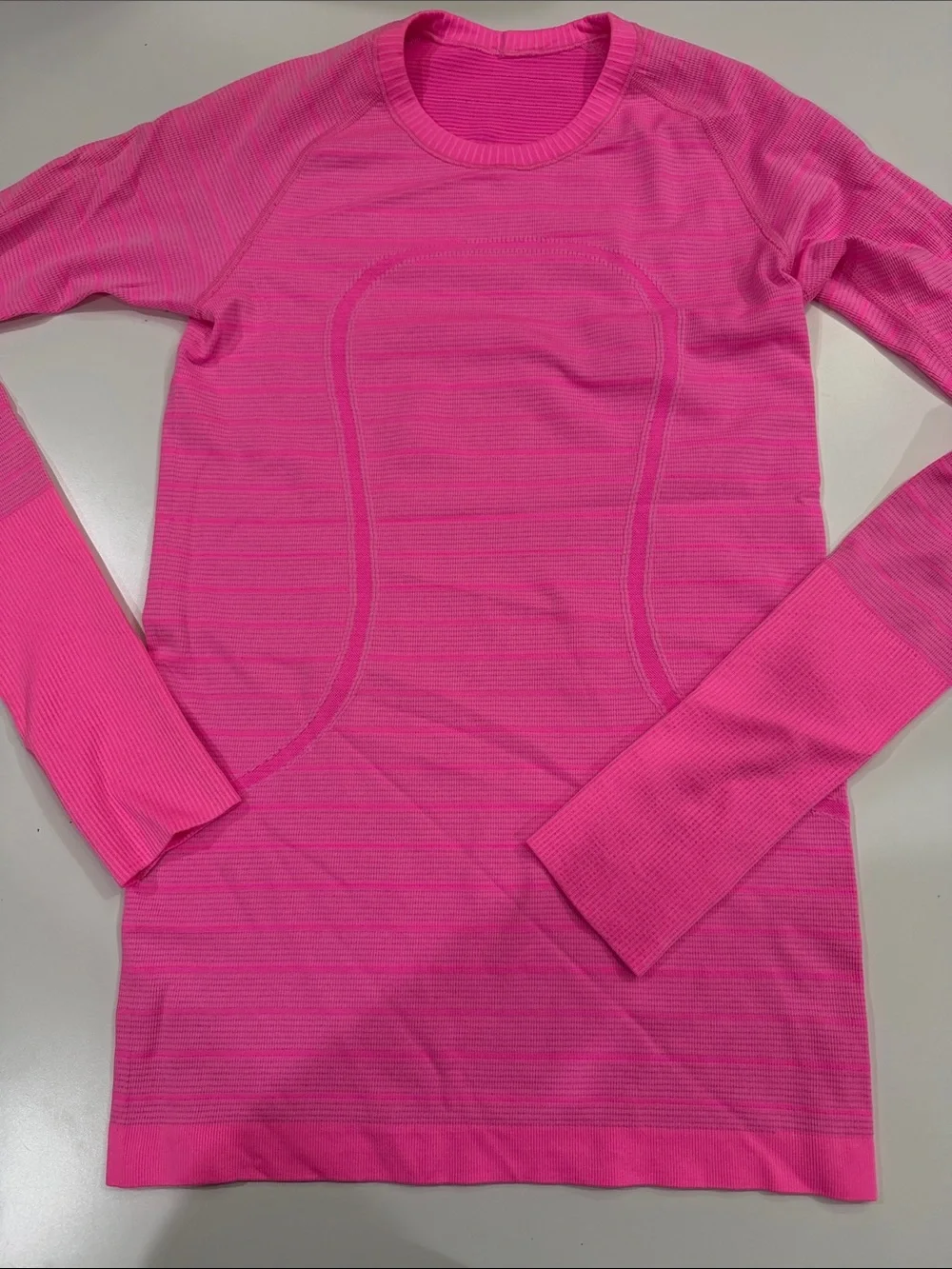 lululemon athletica Vibrant Pink Seamless Crew Neck Top